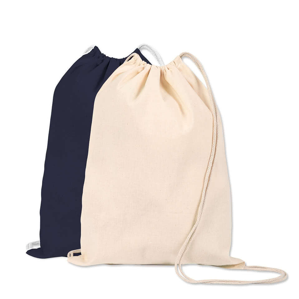Custom Lightweight 100% Cotton Drawstring Bag - Design Drawstring Bags  Online at